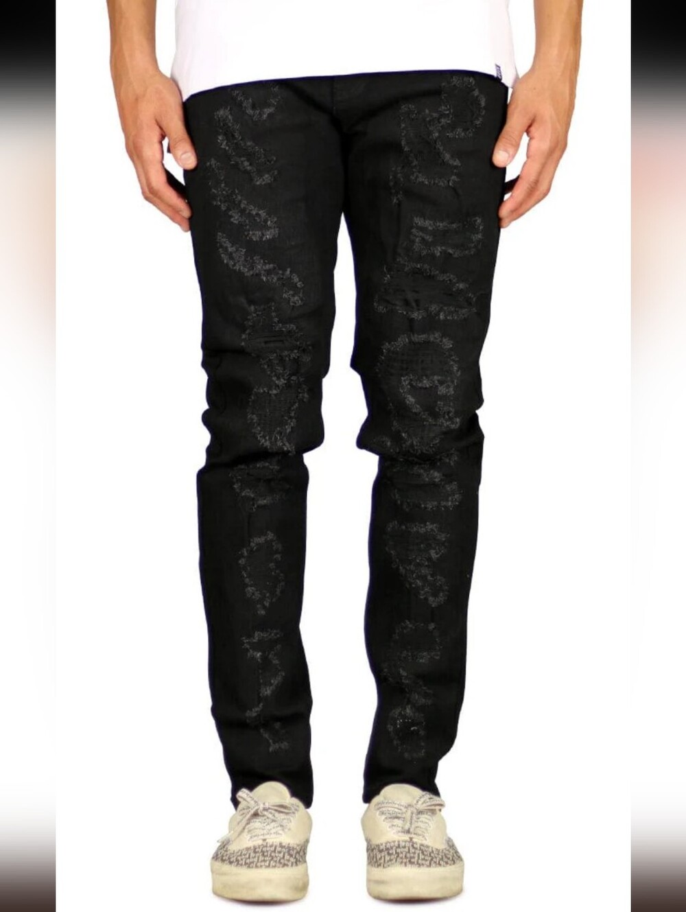 Hyper Denim Black Embellished Skinny Jeans NWT